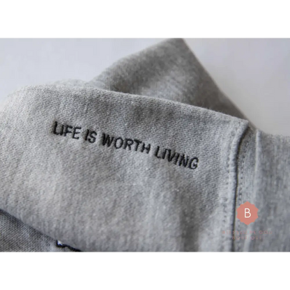 Life is Worth Living Catholic Premium Sweatshirt - Sweatshirt