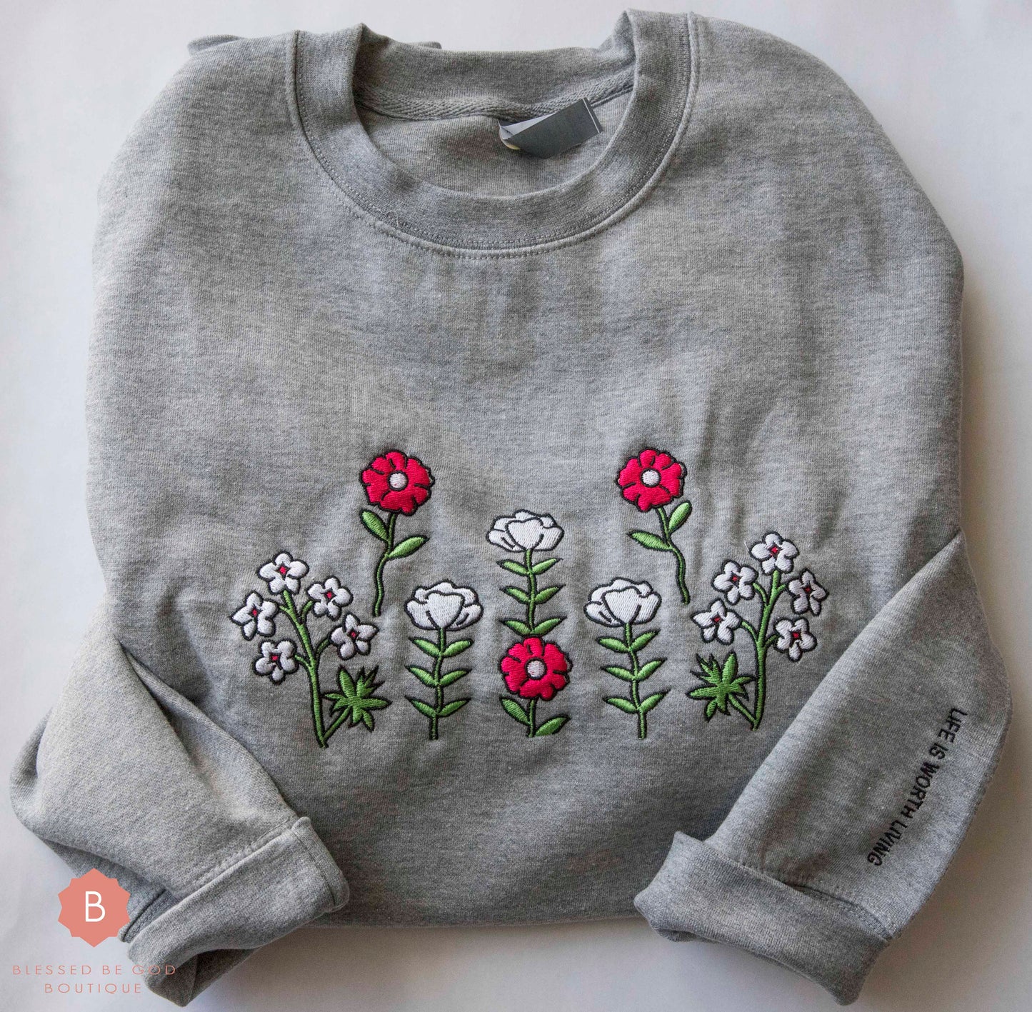 Life is Worth Living Catholic Premium Sweatshirt - Sweatshirt