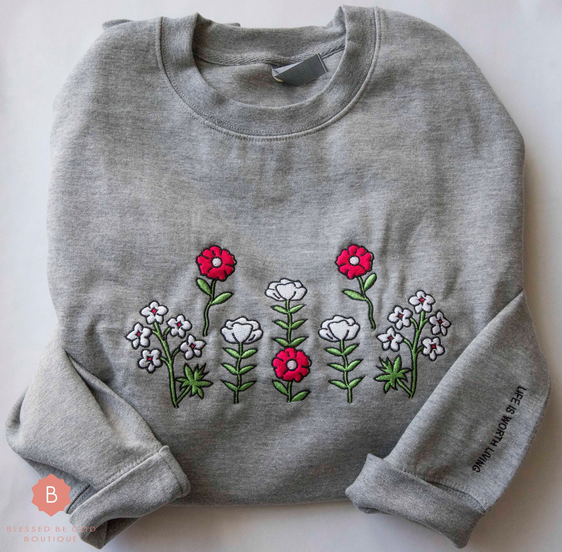 Life is Worth Living Catholic Premium Sweatshirt - Sweatshirt