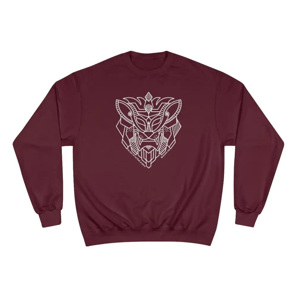 Lion of the Tribe of Judah men’s sweatshirt Champion - Maroon / S - Sweatshirt
