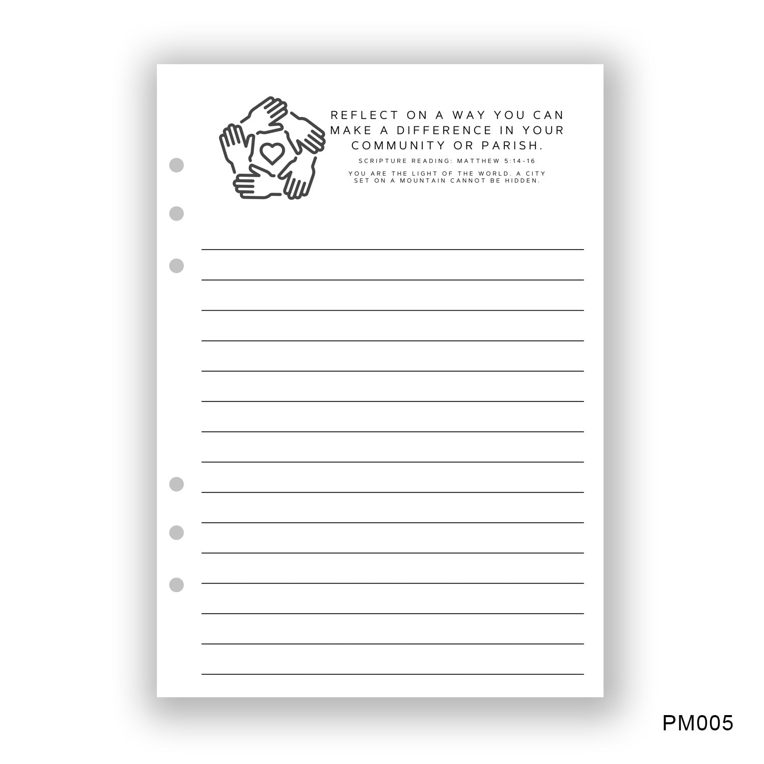 Make a Difference Journaling Page - Paper products