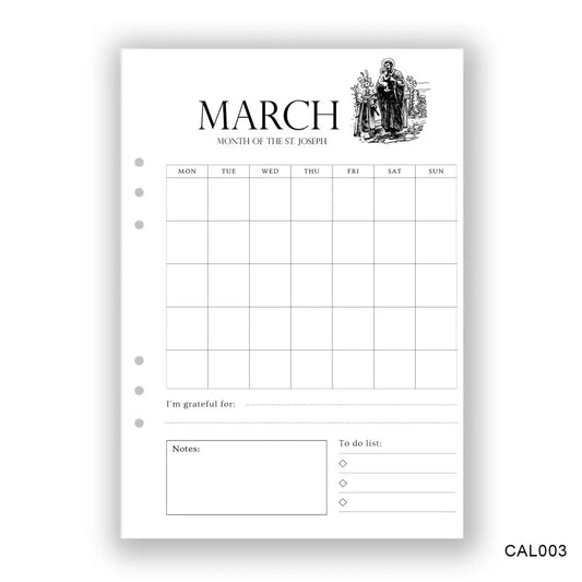 March Journaling Page - Paper products