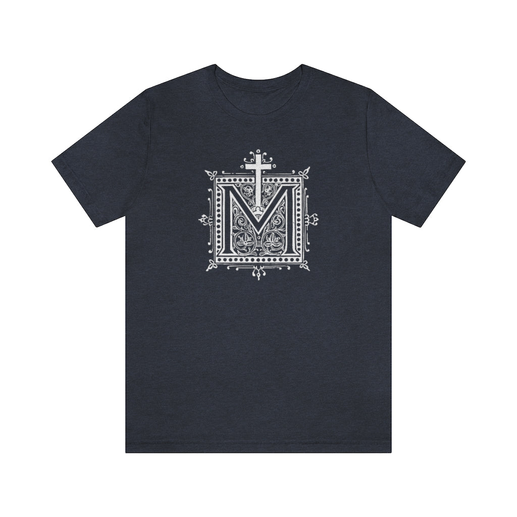 Marian Auspice Catholic t-shirt - Heather Navy / S - T-Shirt