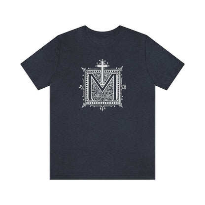 Marian Auspice Catholic t-shirt - Heather Navy / S - T-Shirt