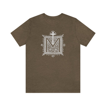 Marian Auspice Catholic t-shirt - Heather Olive / L - T-Shirt