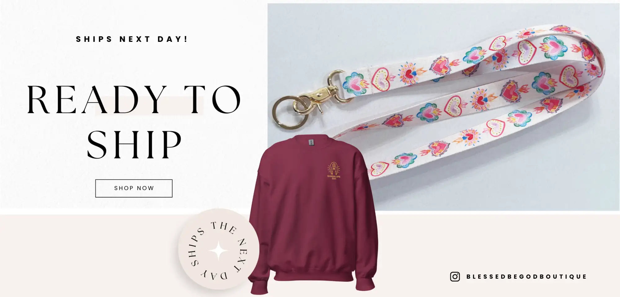 Maroon long-sleeved sweatshirt with a small embroidered crest on the left chest