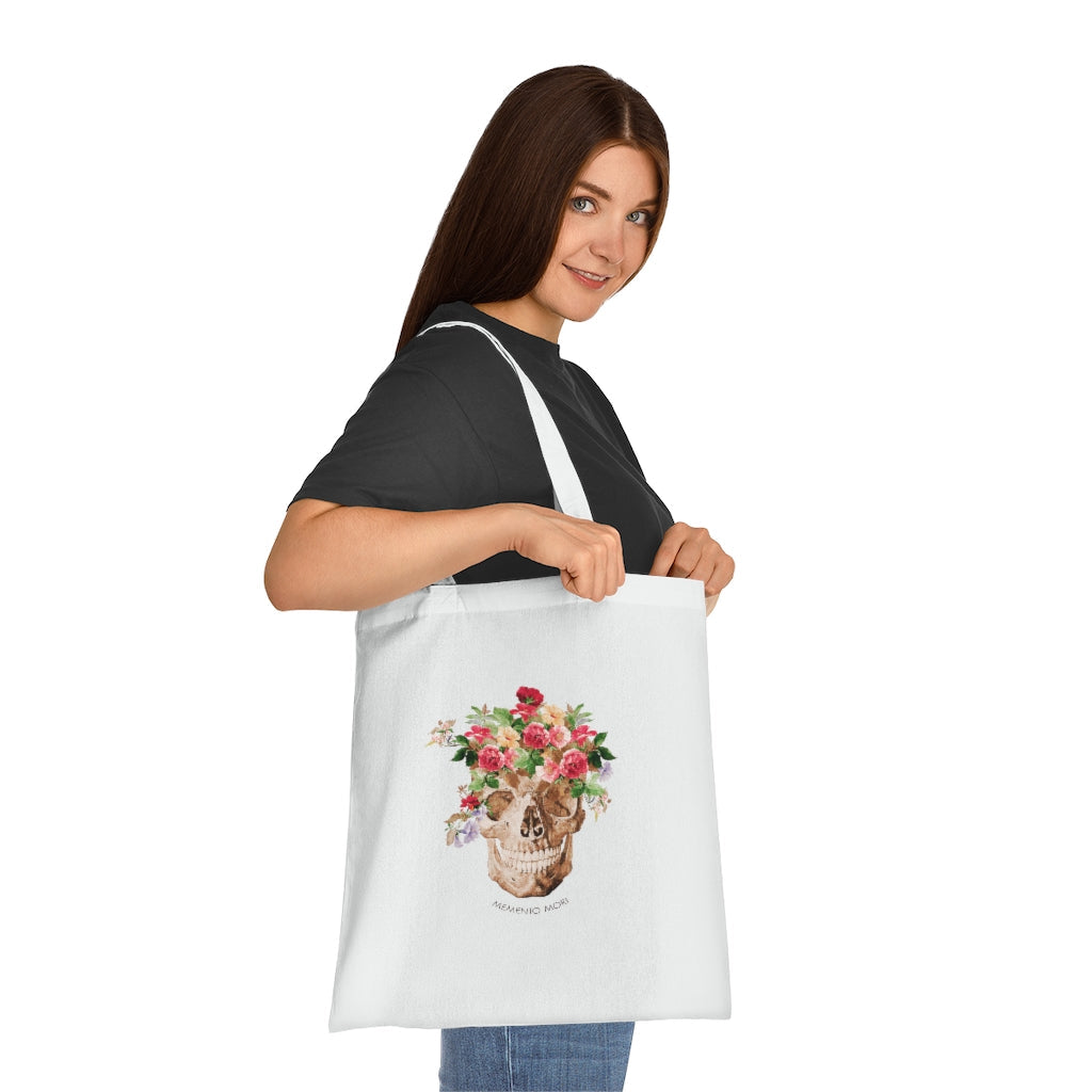 Memento Mori Catholic Cotton Tote Bag - One size / White - Bags