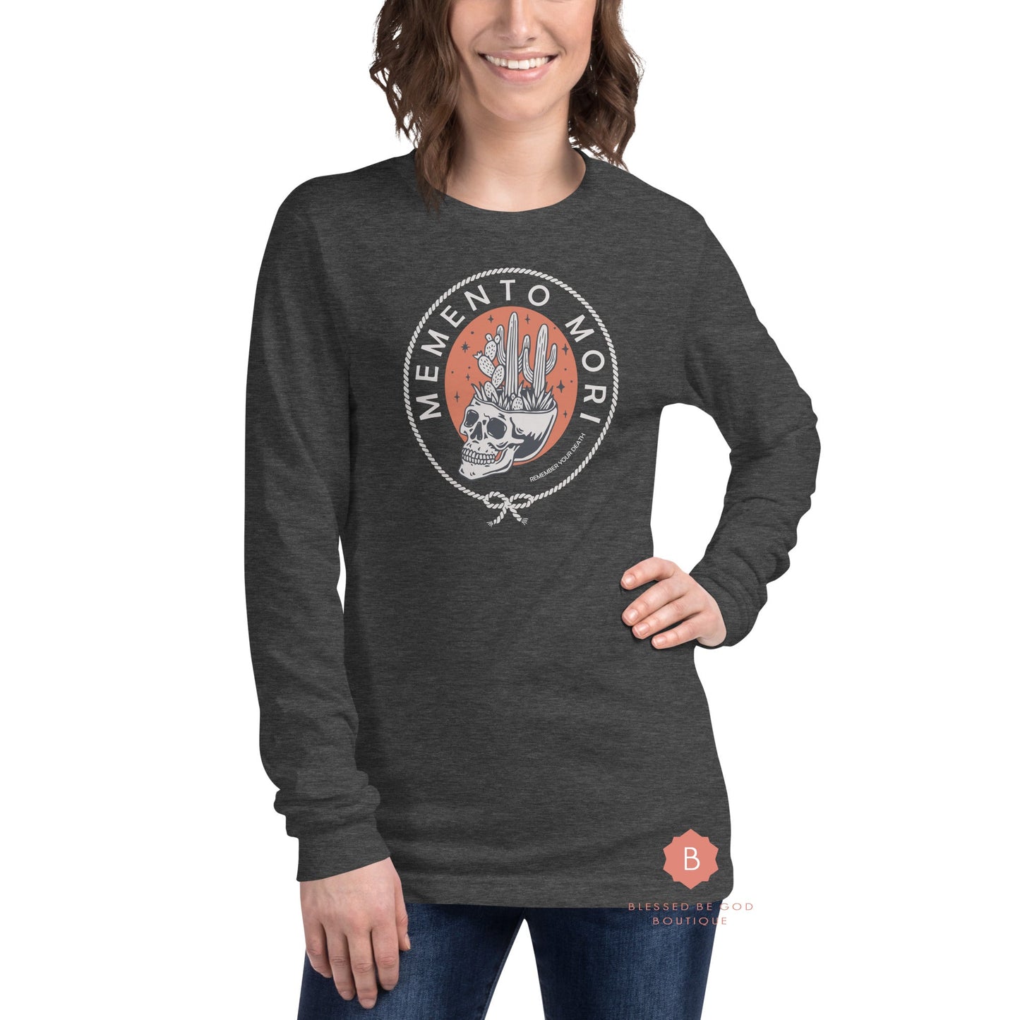 Memento Mori Catholic t-shirt long sleeve - T-Shirt