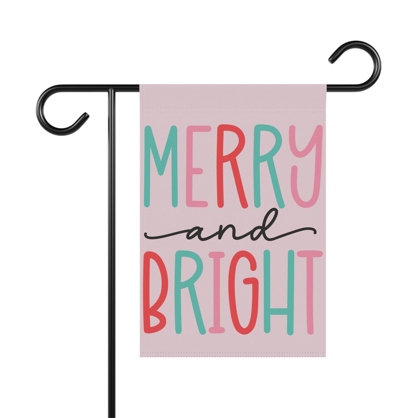 Merry and Bright garden flag - 12’’ × 18’’ - Home Decor