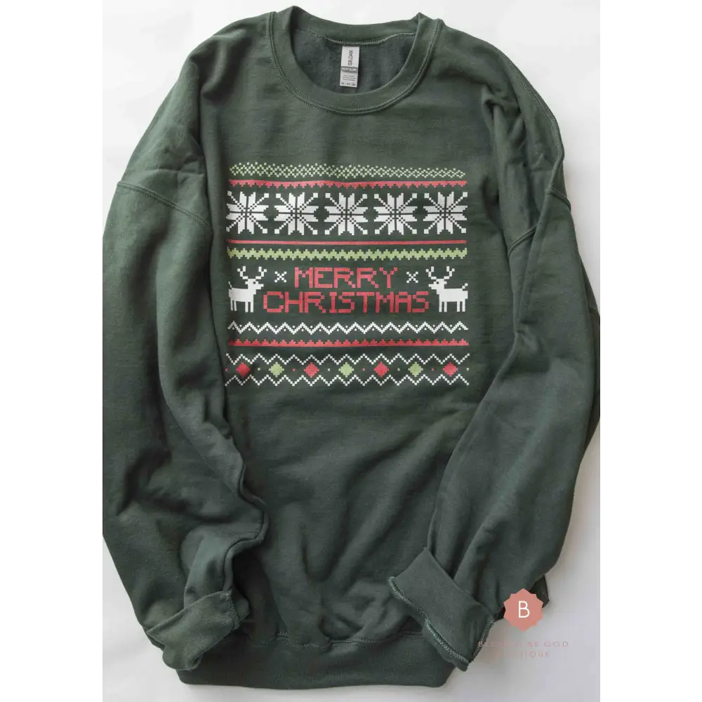 Merry Christmas Sweater Catholic Sweatshirt - Sweatshirt