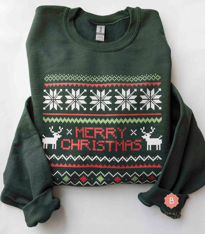 Merry Christmas Sweater Catholic Sweatshirt - Sweatshirt