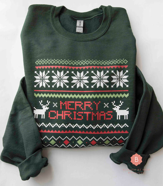 Merry Christmas Sweater Catholic Sweatshirt - Sweatshirt
