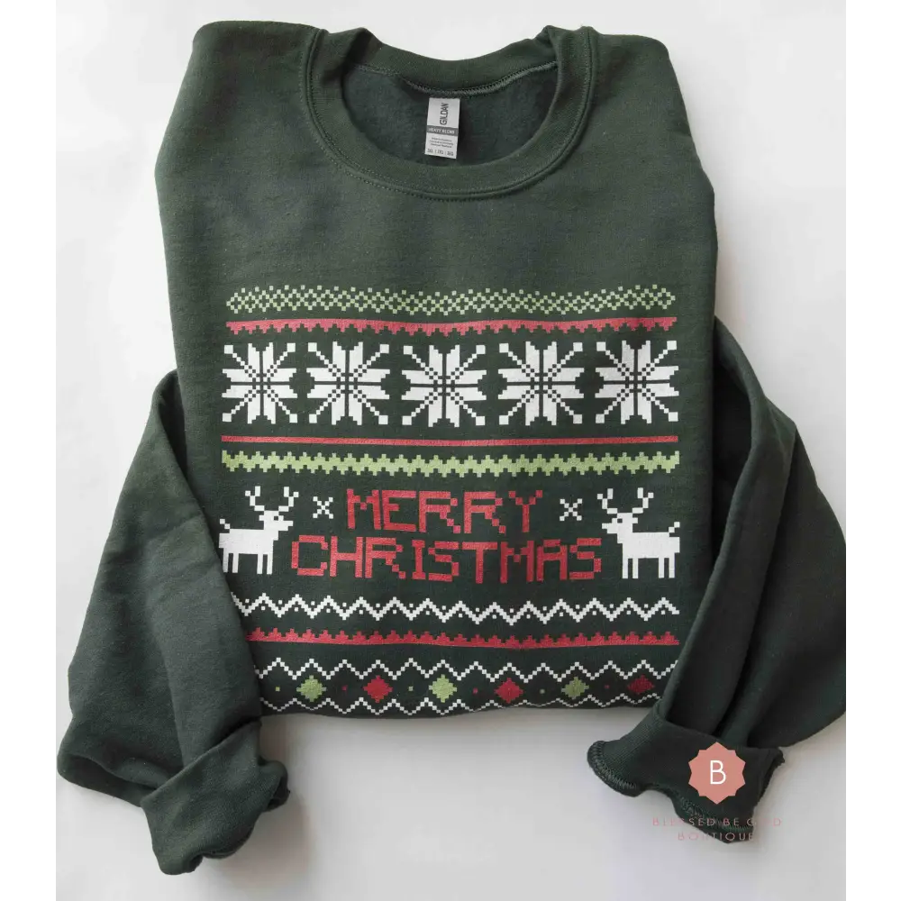 Merry Christmas Sweater Catholic Sweatshirt - Sweatshirt