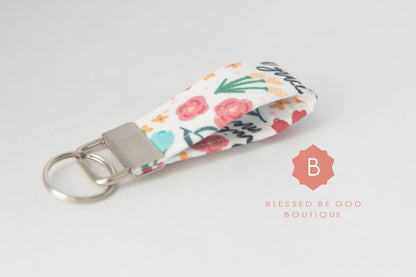 Mini Catholic Fabric Keychain Hail Mary - Keychains