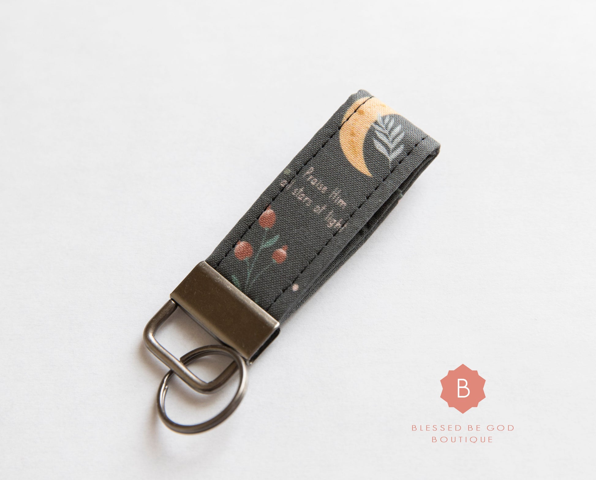 Mini Catholic Fabric Keychain Praise Him - Keychains