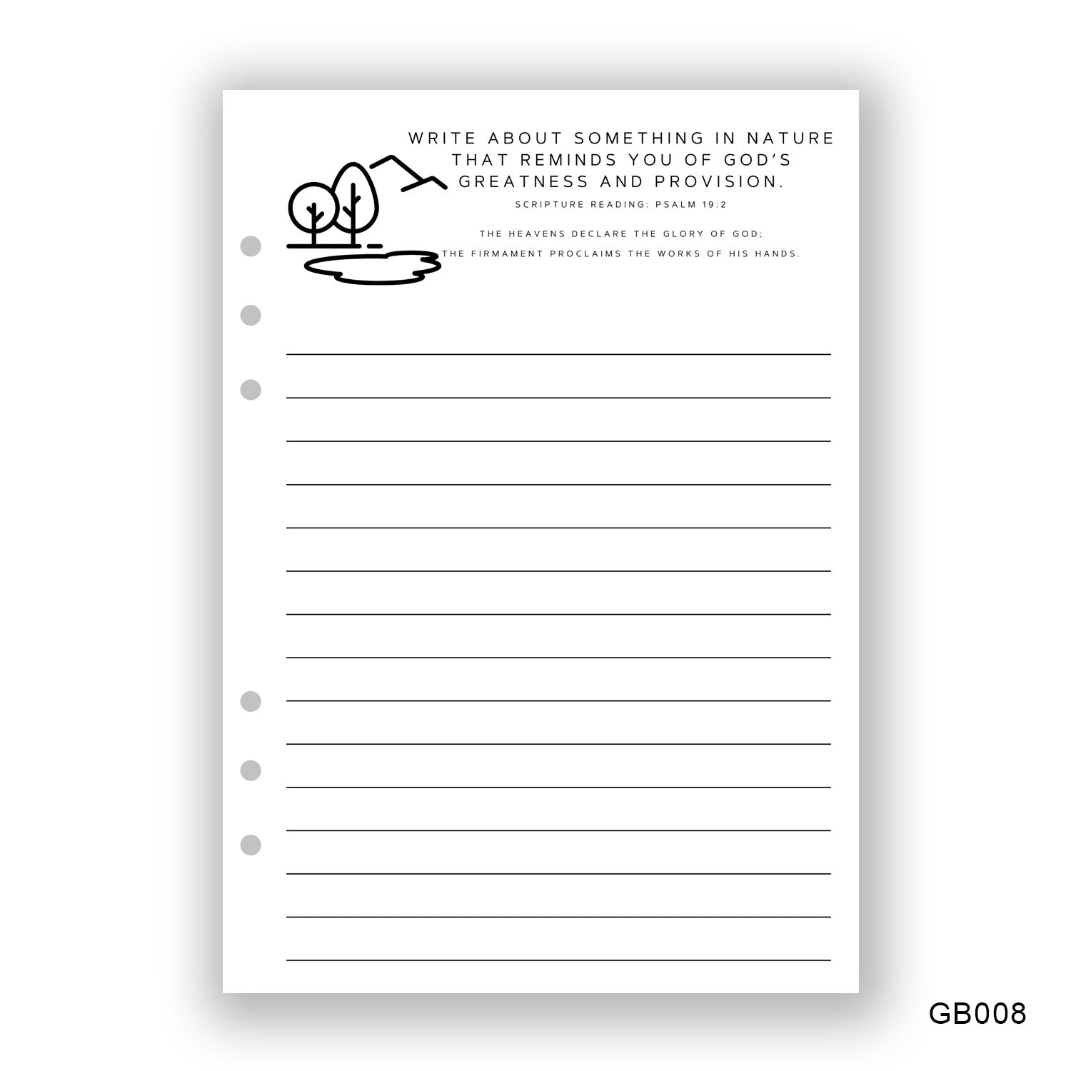 Nature Journaling Page - Paper products