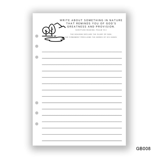 Nature Journaling Page - Paper products