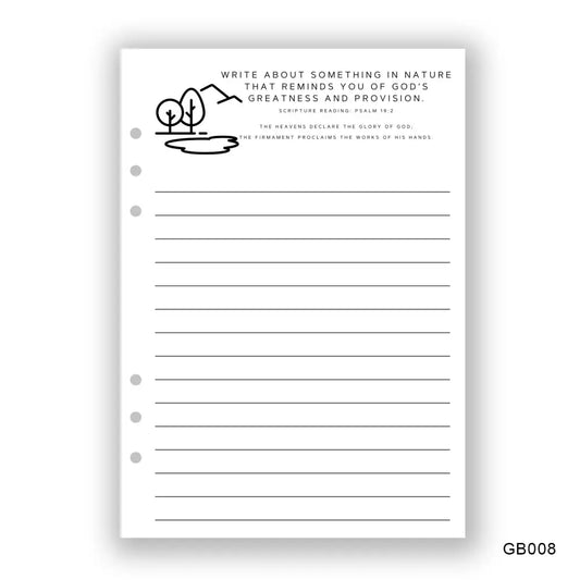 Nature Journaling Page - Paper products