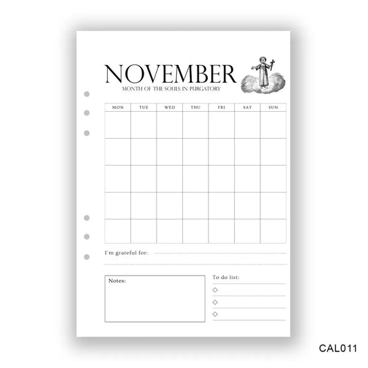 November Journaling Page - Paper products