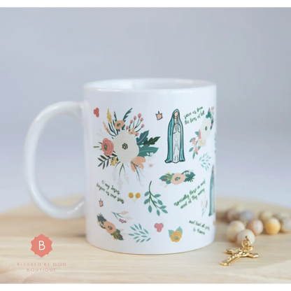 Our Lady of Fatima Catholic Mug Marian 11oz cup - 11oz - Mug
