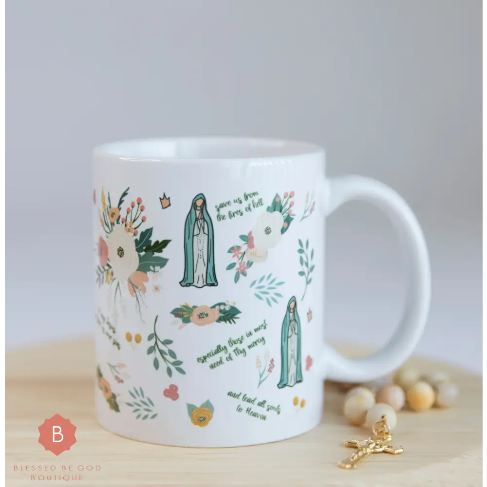 Our Lady of Fatima Catholic Mug Marian 11oz cup - 11oz - Mug