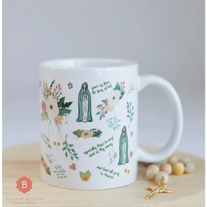 Our Lady of Fatima Catholic Mug Marian 11oz cup - 11oz - Mug
