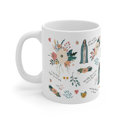 Our Lady of Fatima Catholic Mug Marian 11oz cup - 11oz - Mug