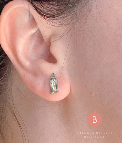 Our Lady of Fatima Earrings Catholic Earrings Christian Jewelry