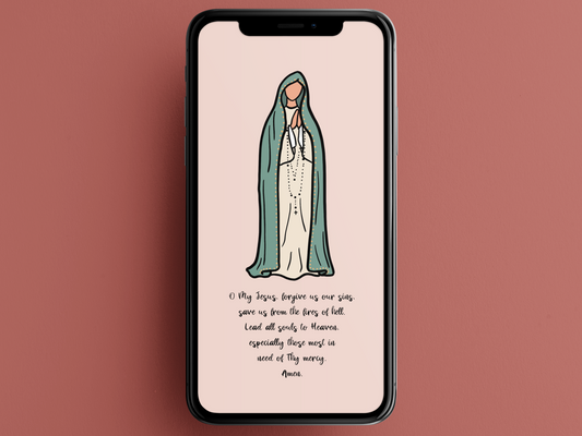 Our Lady of Fatima phone wallpaper - All Over Prints