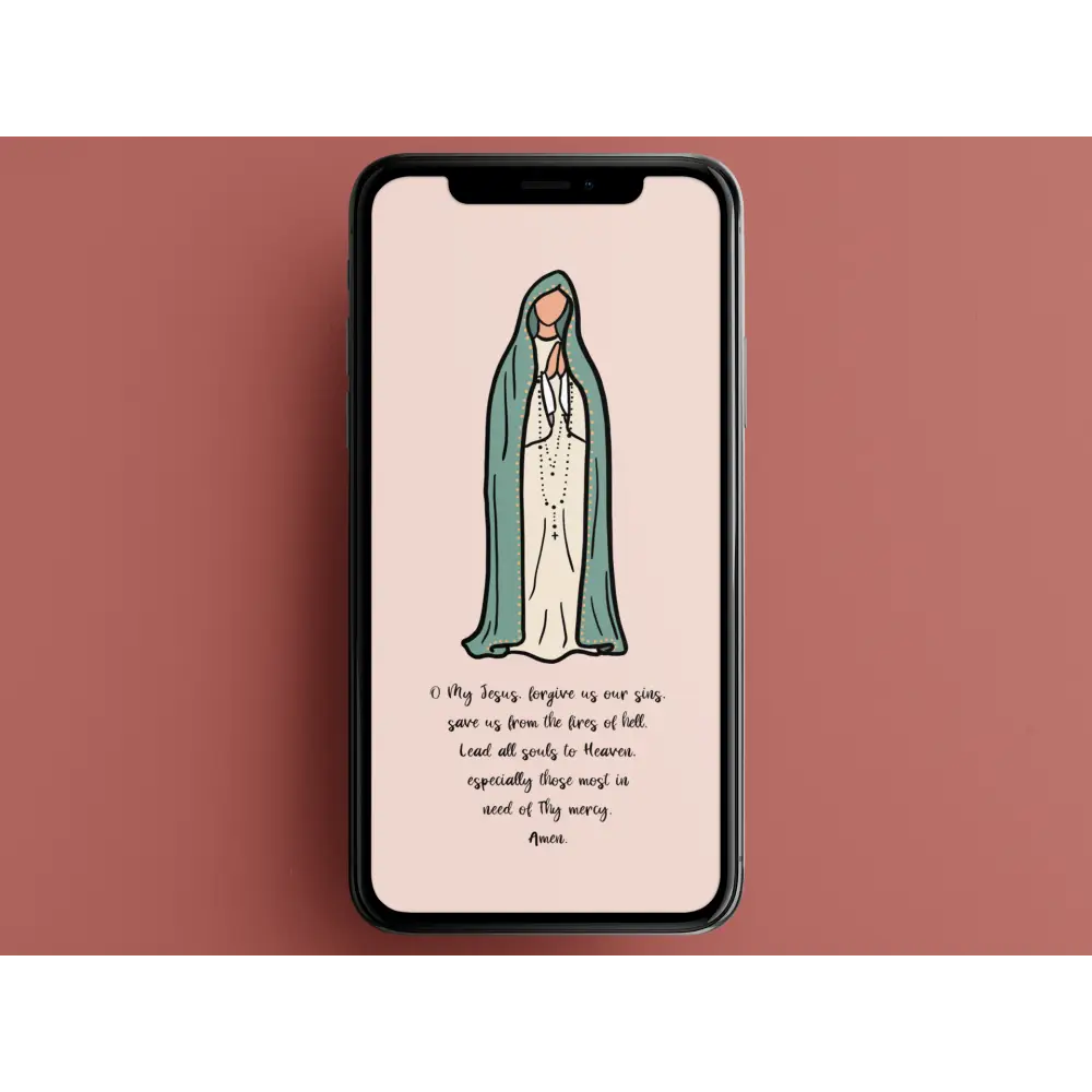Our Lady of Fatima phone wallpaper - All Over Prints