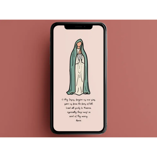 Our Lady of Fatima phone wallpaper - All Over Prints