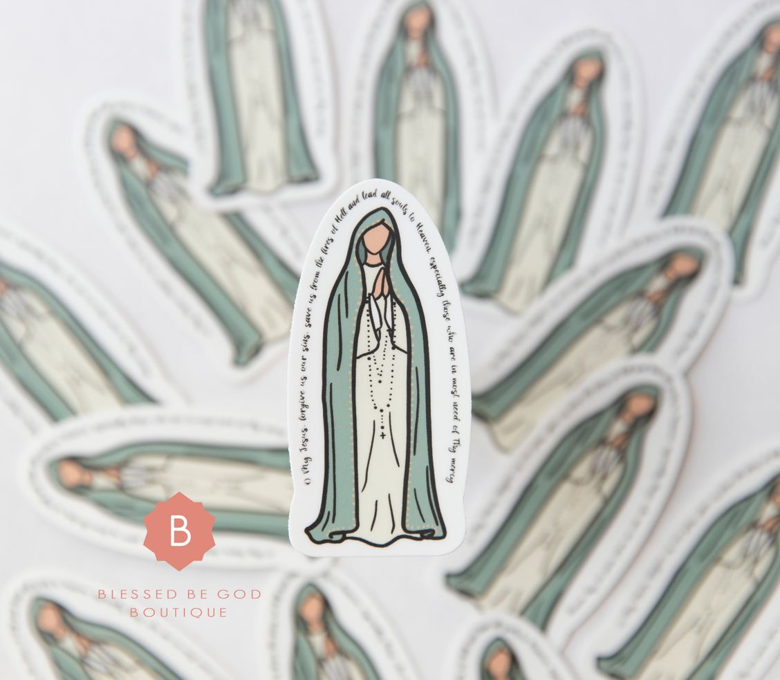 Our Lady of Fatima Sticker - Decorative Stickers
