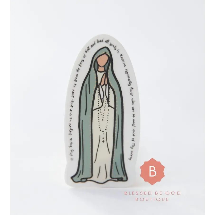 Our Lady of Fatima Sticker - Decorative Stickers