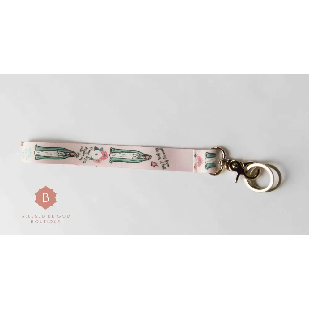 Our Lady Of Fatima Wristlet Keychain - Keychains