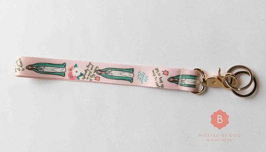 Our Lady Of Fatima Wristlet Keychain - Keychains