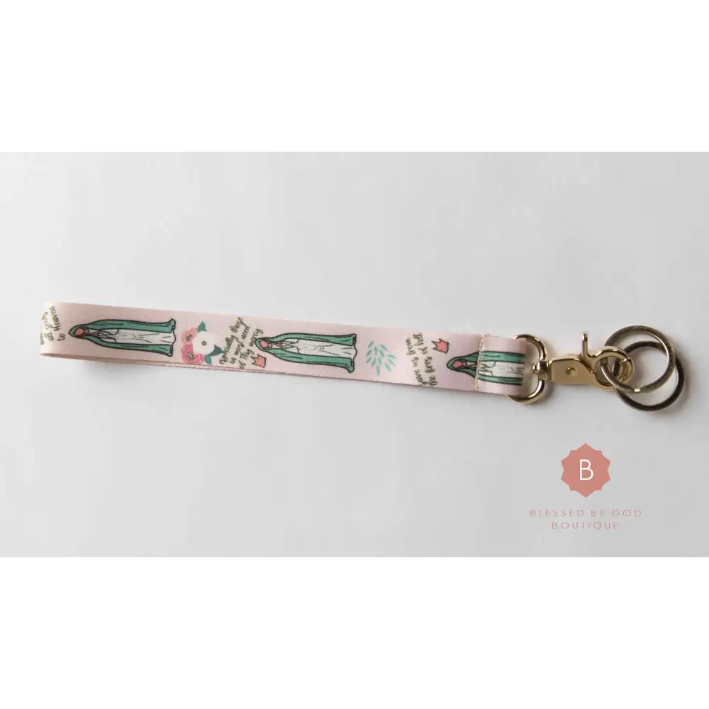 Our Lady Of Fatima Wristlet Keychain - Keychains
