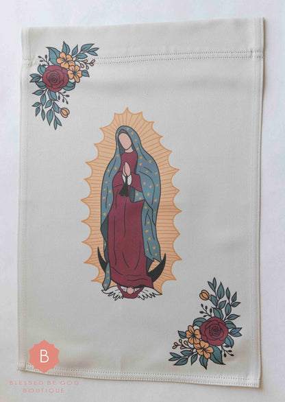 Our Lady of Guadalupe Catholic Garden Flag - 12’’ × 18’’ - Home Decor