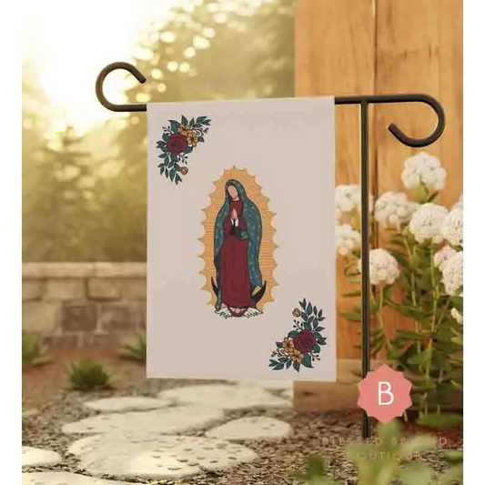 Our Lady of Guadalupe Catholic Garden Flag - 12’’ × 18’’ - Home Decor