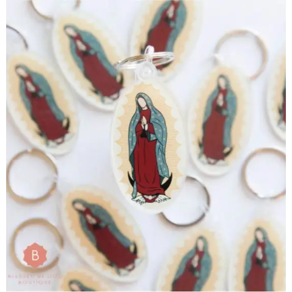Our Lady of Guadalupe Keychain Catholic Acrylic - Keychains