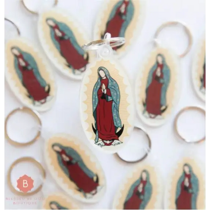Our Lady of Guadalupe Keychain Catholic Acrylic - Keychains