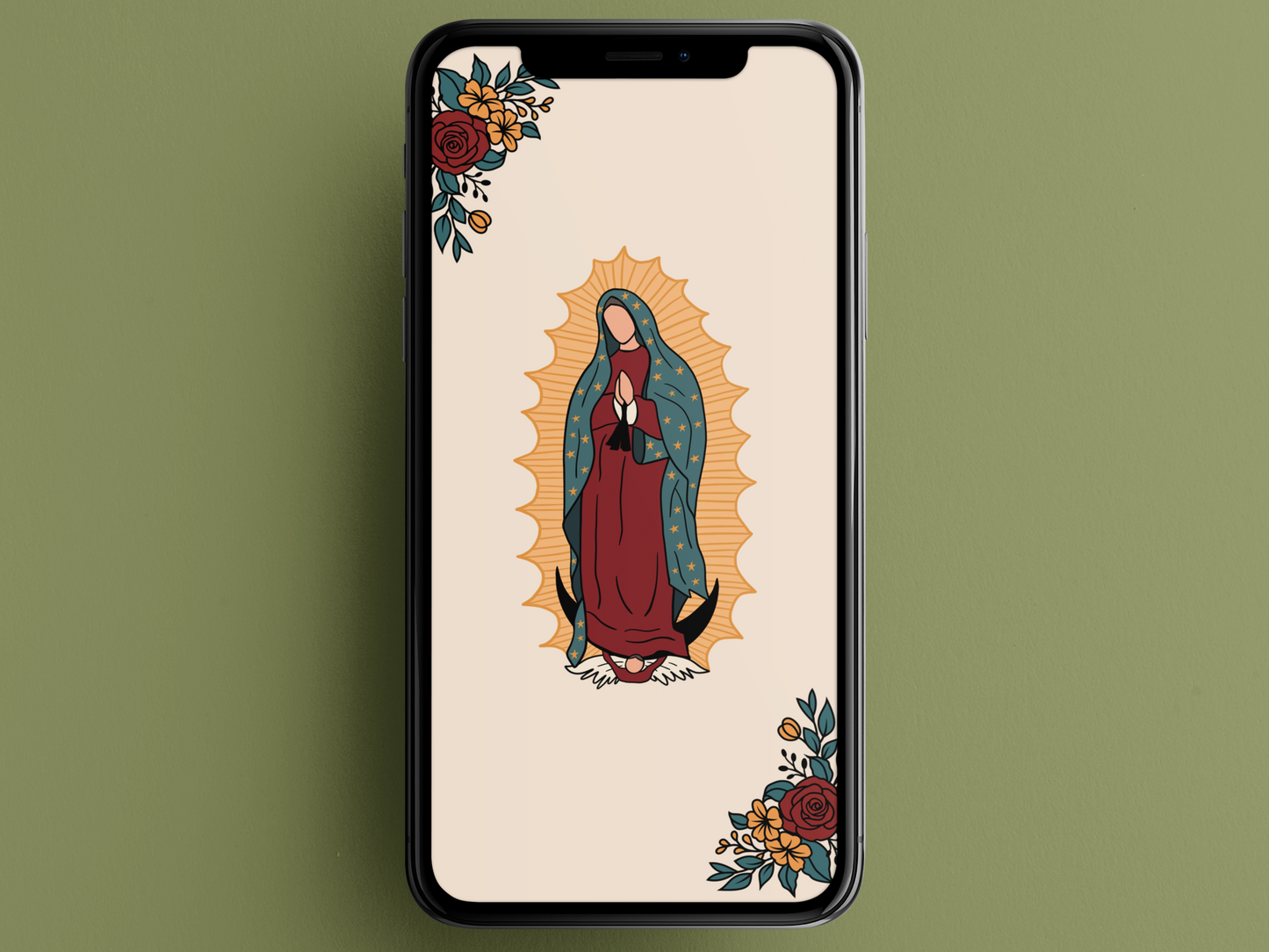 Our Lady of Guadalupe phone wallpaper - All Over Prints