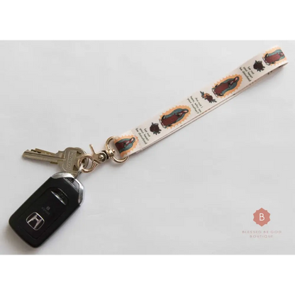 Our Lady Of Guadalupe Wristlet - lanyard