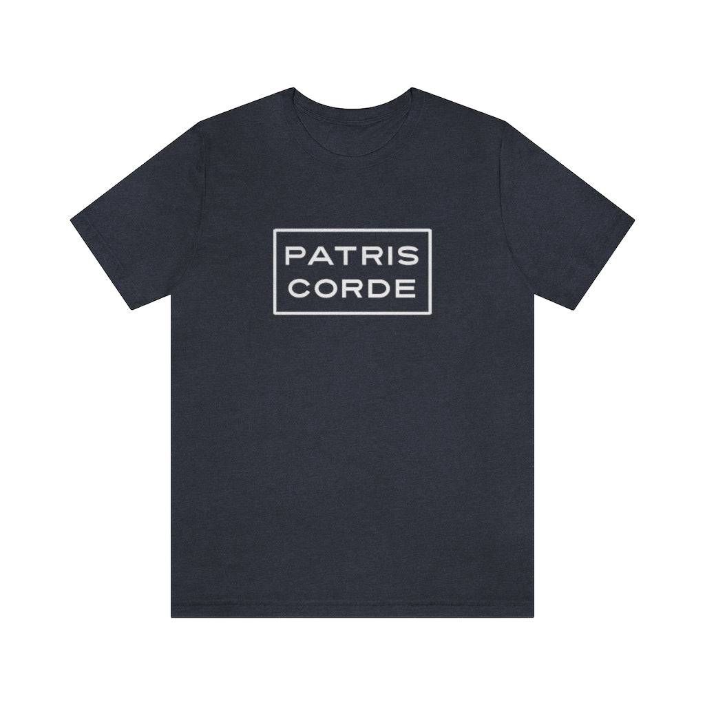 Patris Corde Men’s Catholic t-shirt - Heather Navy / S - T-Shirt