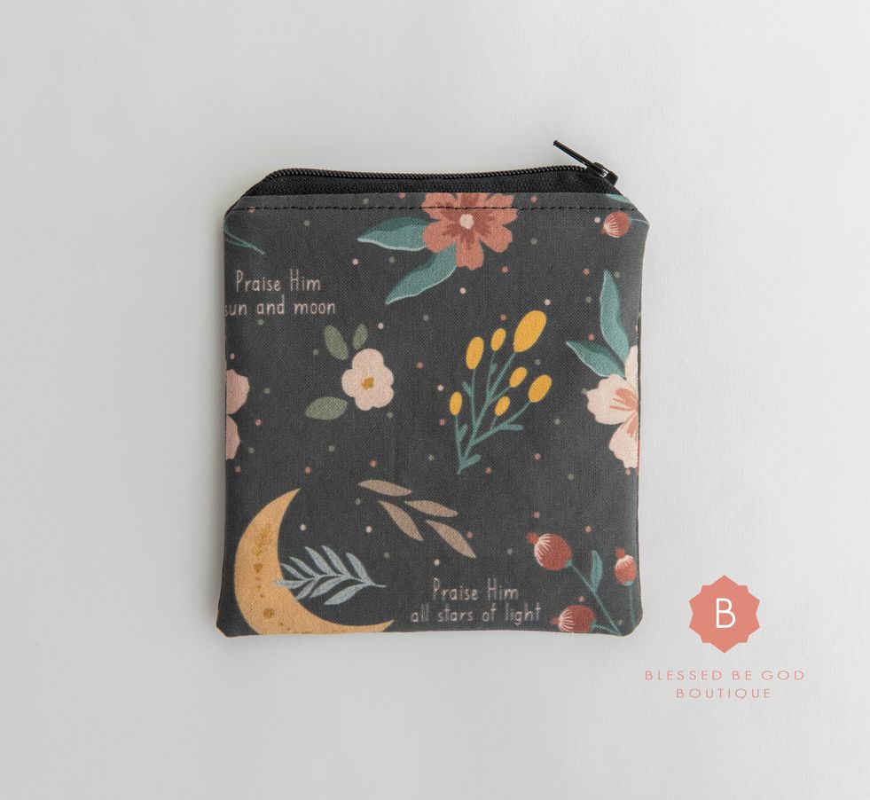 Praise Him Psalm 148 Catholic Rosary Pouch - rosary pouch