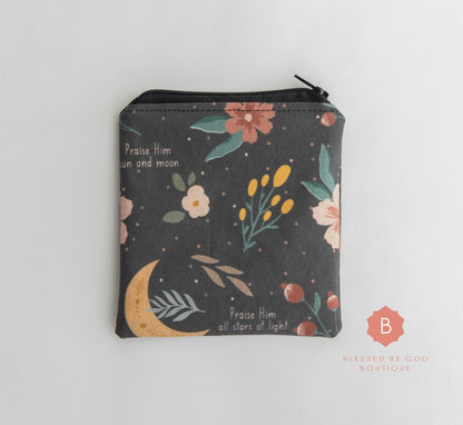 Praise Him Psalm 148 Catholic Rosary Pouch - rosary pouch
