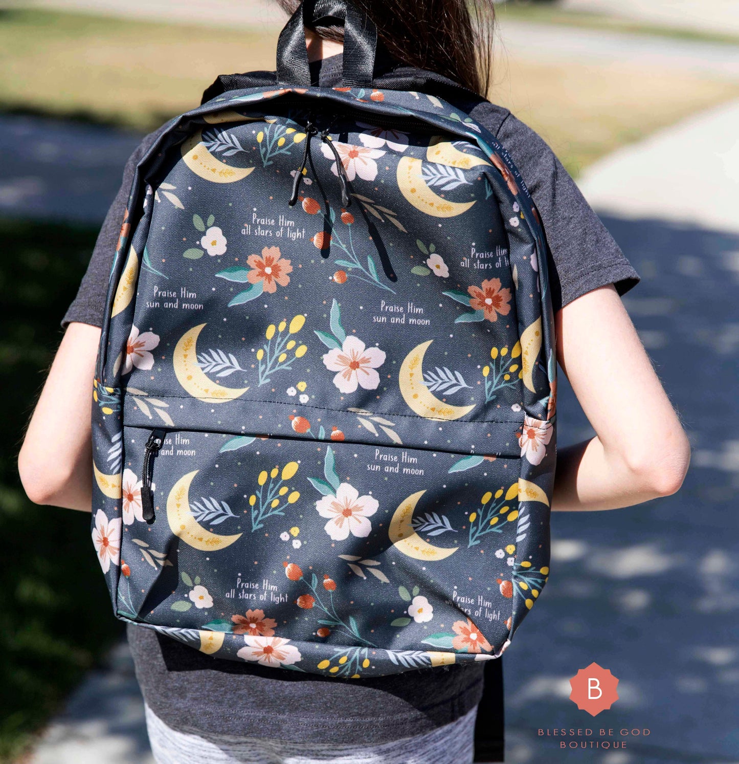 Praise Jesus Catholic Backpack - Backpacks