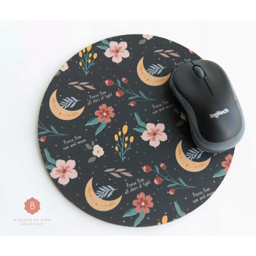 Praise the Lord Catholic Mouse Pad - One size / Round - Home Decor