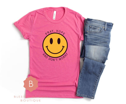 Pray Hope and Don’t Worry t-shirt Padre Pio - T-Shirt