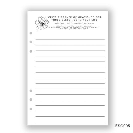 Prayer of Gratitude Journaling Page - Paper products
