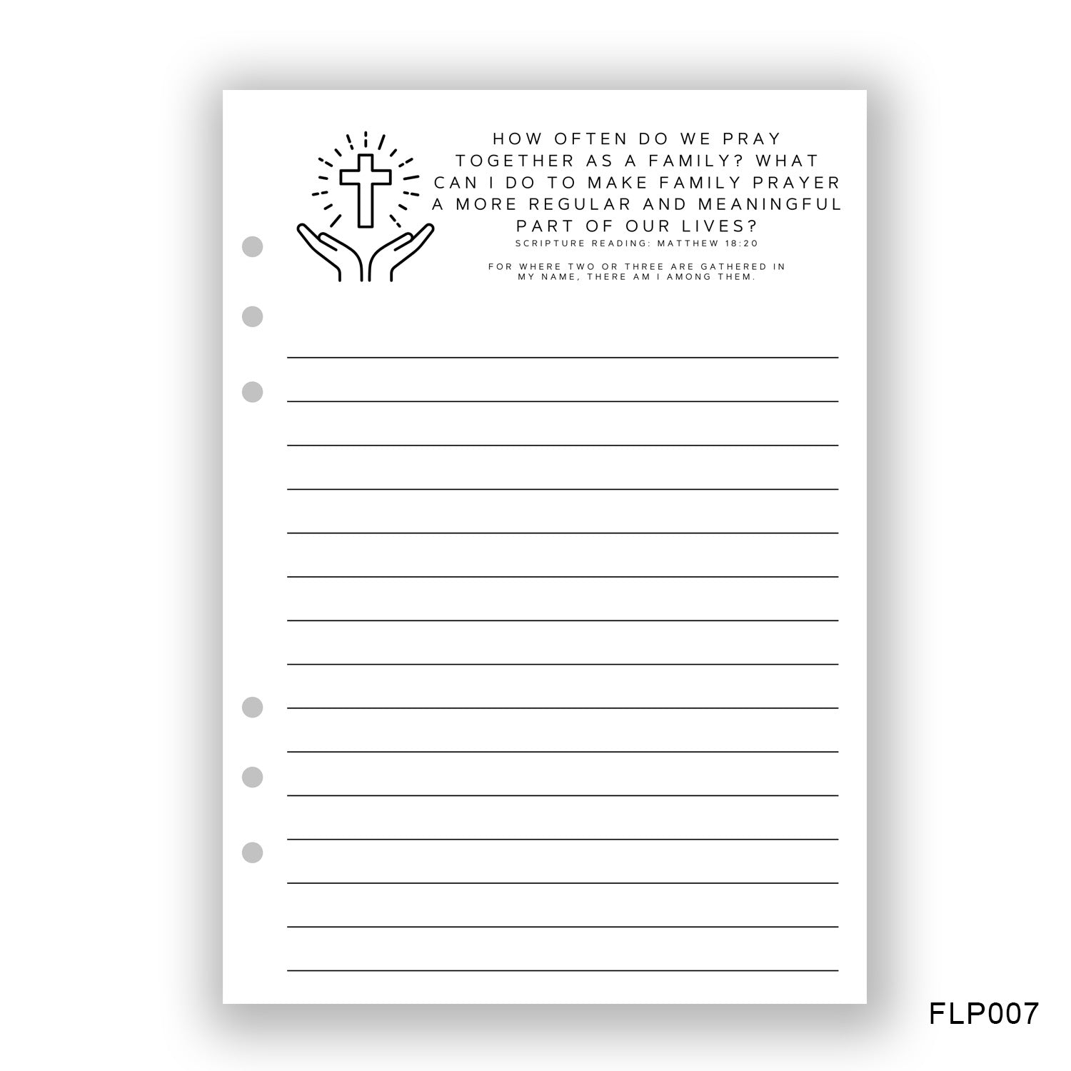 Praying Together Journaling Page - Paper products